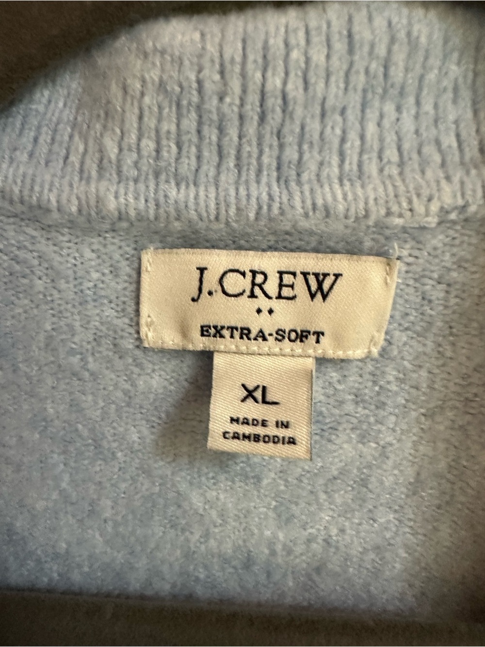 J Crew Sweater Polo in Extra Soft Yarn in Light Blue - Picture 3 of 7